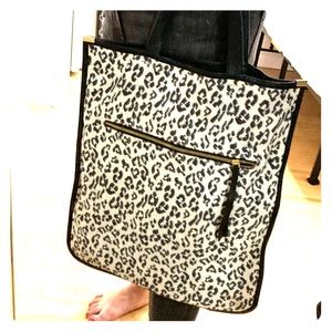 & other stories leopard tote bag